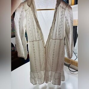 Cotton Blend Embroidered Blouse / Dress